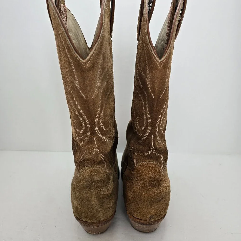 vintage | tan brown leather made in USA festival cowboy boots | WMS 7.5 - Picture 7 of 10